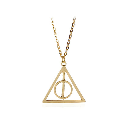 Simple Gold Triangle Necklace: Modern Geometric Design
 - ModishWorld