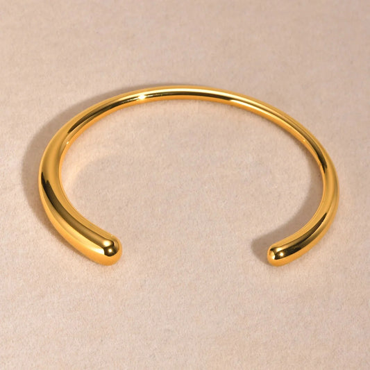 Sleek & Elegant Vnox Gold Minimalist Bracelet Bangle
 - ModishWorld