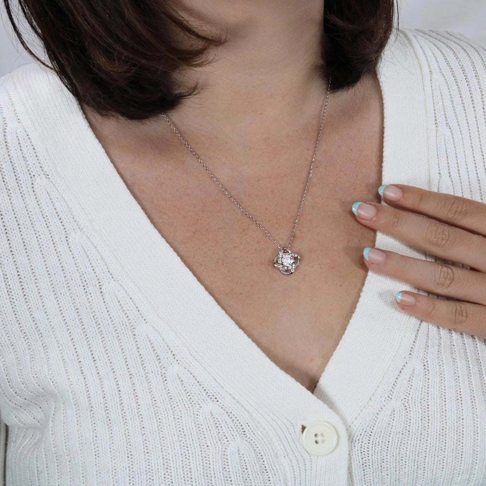 Inspirational Heart Necklace with Rhinestones for Mothers and Daughters
 - ModishWorld