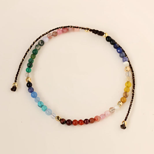 Chakra Healing Bracelet and Necklace with Multicolor Gemstones
 - ModishWorld