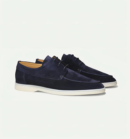 Men's Premium Suede Loafers in Navy Blue - Designer Casual Footwear
 - ModishWorld