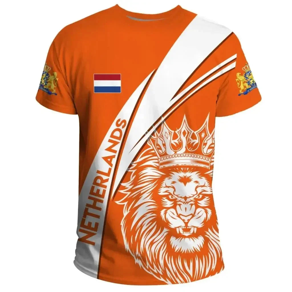 Dutch Lion Soccer Jersey: Netherlands Flag & Royal Crest
 - ModishWorld