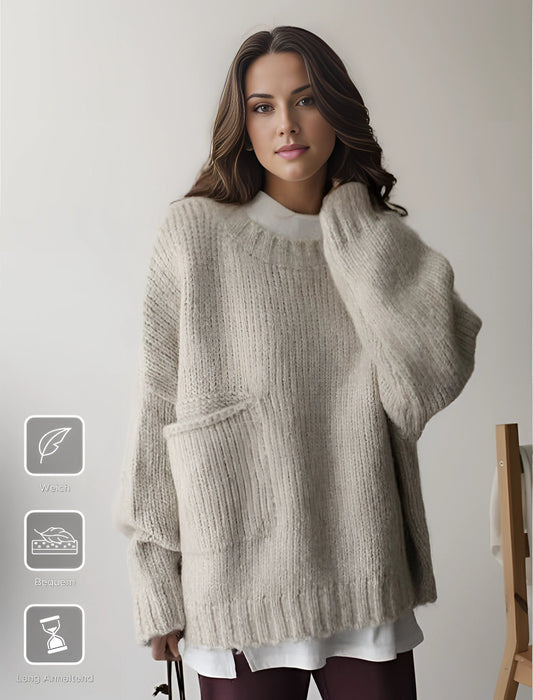Women's Cozy Oversized Chunky Knit Wool Sweater
 - ModishWorld