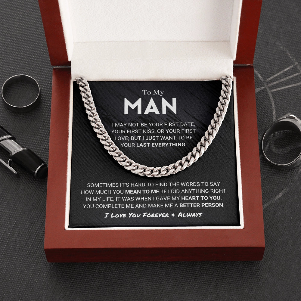 Custom Engraved Men's Silver Necklace – Romantic Gift
 - ModishWorld