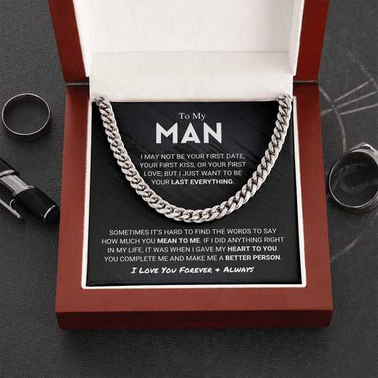 Custom Engraved Men's Silver Necklace – Romantic Gift
 - ModishWorld