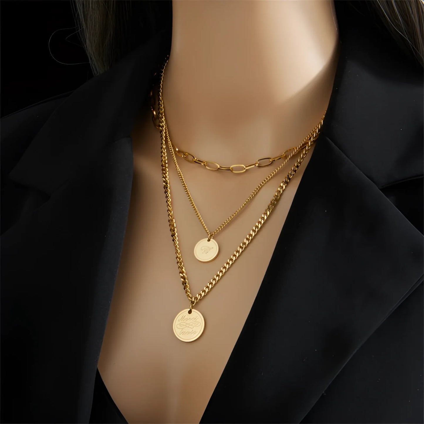 Engraved Pendant Necklace in Gold – Luxurious Gift
 - ModishWorld