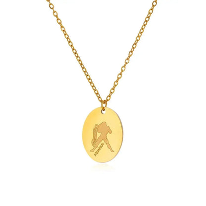 Custom Zodiac Necklace with Personalized Gold Pendant
 - ModishWorld