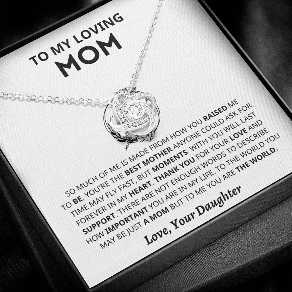 Custom Heart Silver Necklace for Mom - Mother's Day Gift
 - ModishWorld
