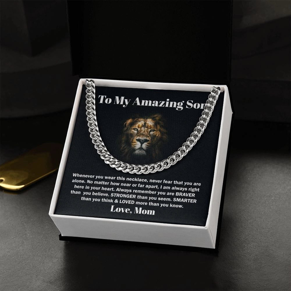 Custom Lion Necklace - Motivational Gift for Sons
 - ModishWorld