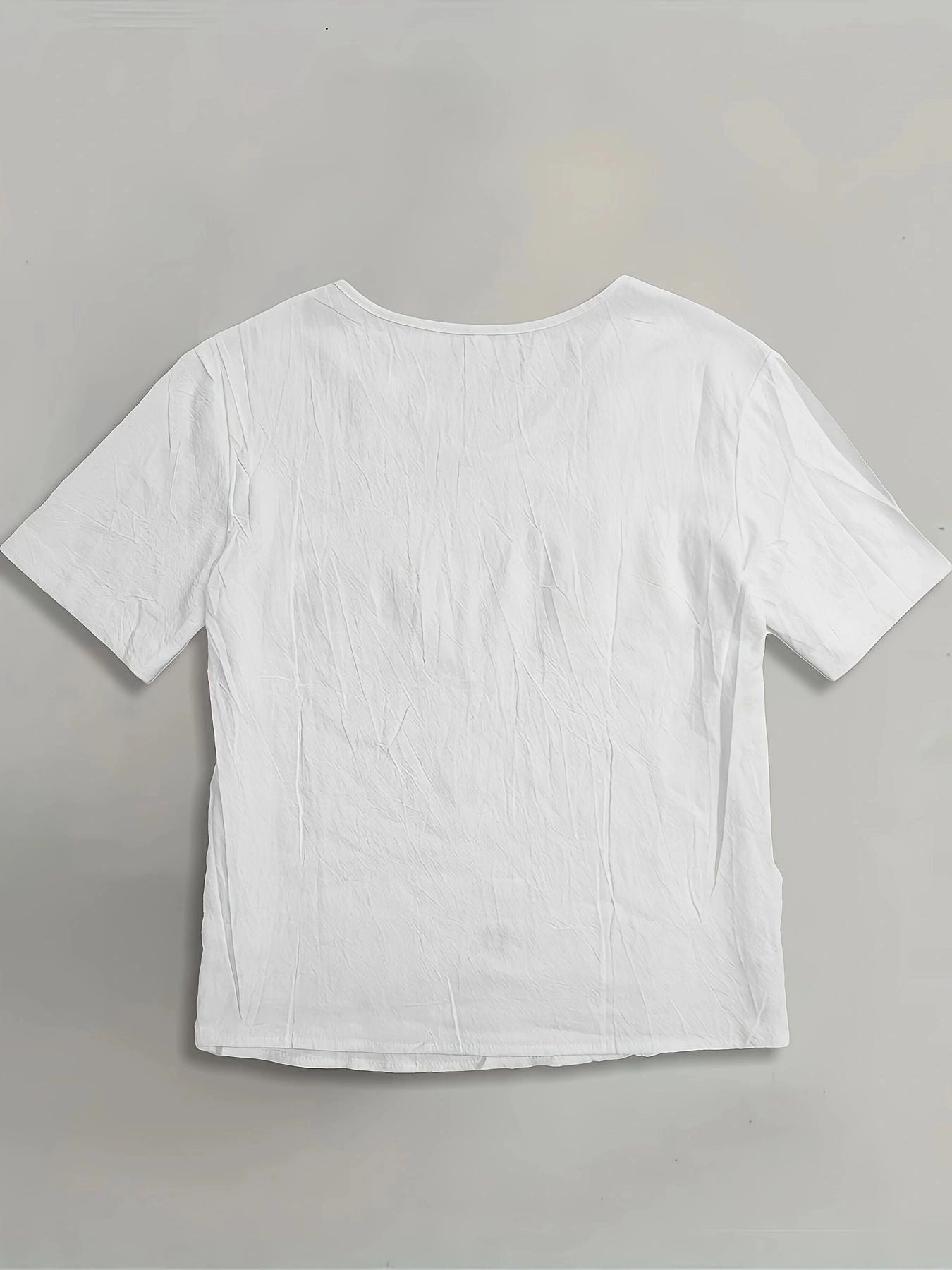 Women's Short Sleeve Cotton T-Shirt - White, Lightweight & Breathable
 - ModishWorld