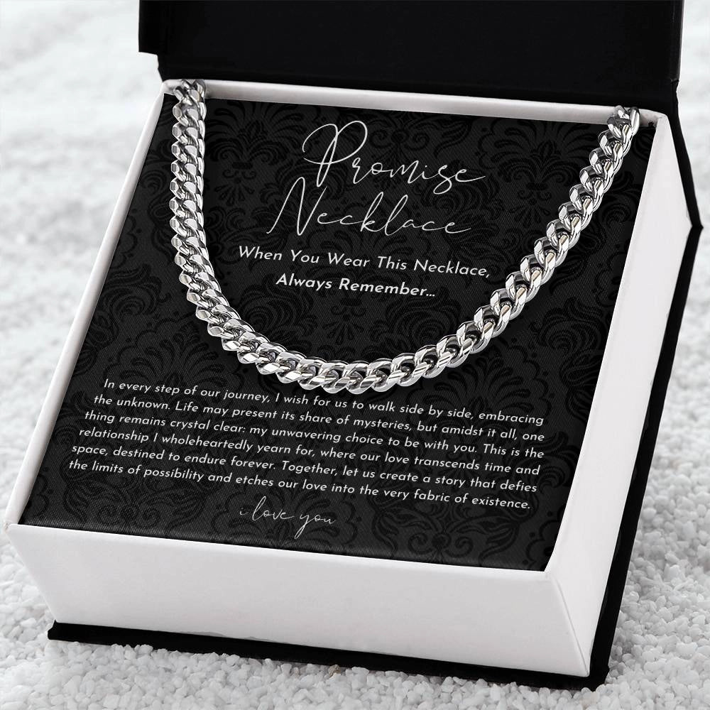 Everlasting Love: A Promise Chain Link Necklace for Him
 - ModishWorld