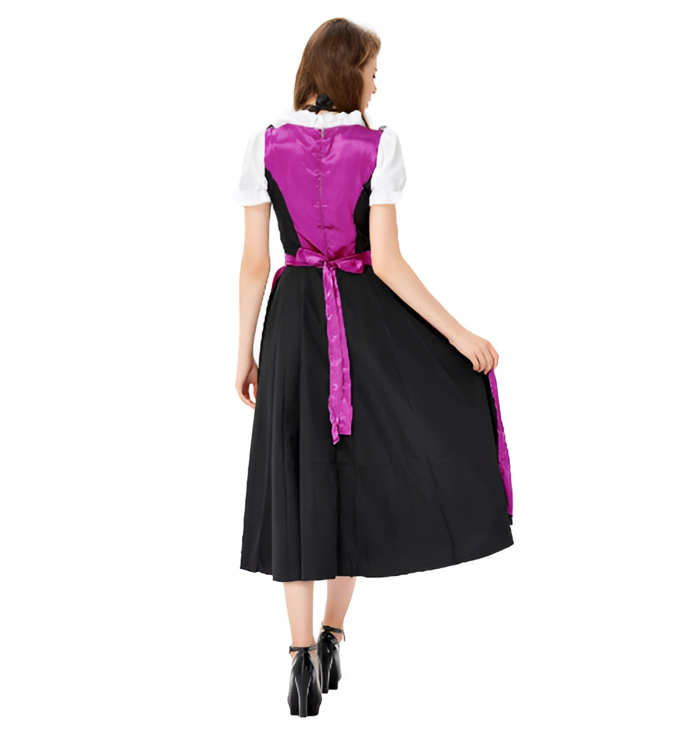 Women's Purple Satin Oktoberfest Dirndl
 - ModishWorld