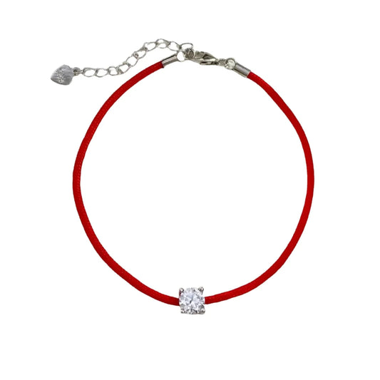 Adjustable Red Bracelet, Minimalist Luxury Design, Diamond Charm
 - ModishWorld