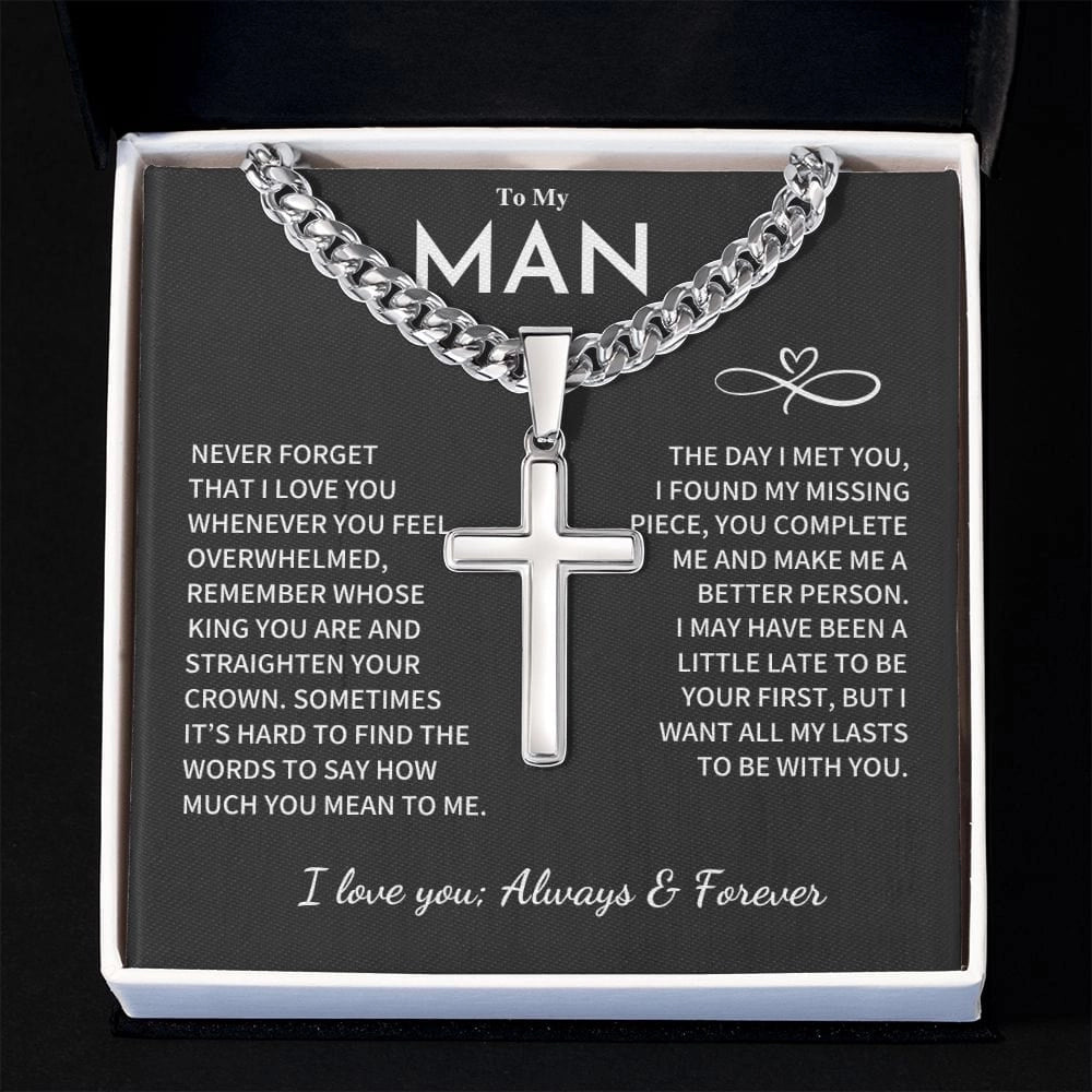 Personalized Stainless Steel Cross Necklace for Men - Romantic Gift
 - ModishWorld