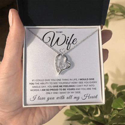 Romantic Anniversary Heart Necklace in Sterling Silver for Wives
 - ModishWorld
