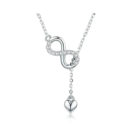 Elegant Sterling Silver Infinity Heart Necklace for Women – Perfect Gift
 - ModishWorld