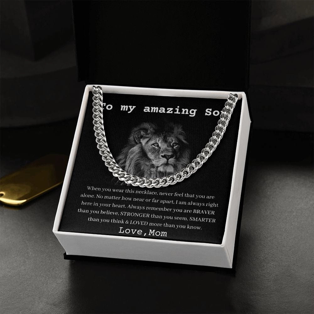 Mom's Inspirational Sterling Silver Lion Pendant for Son
 - ModishWorld