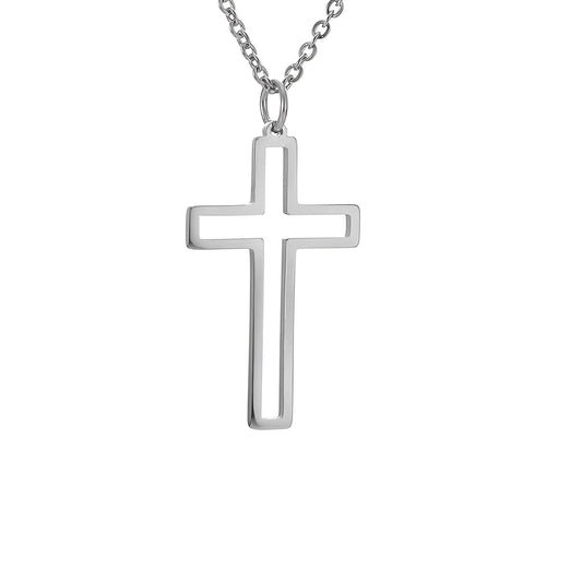 Unisex Minimalist Sterling Silver Cross Necklace – Christian Jewelry
 - ModishWorld