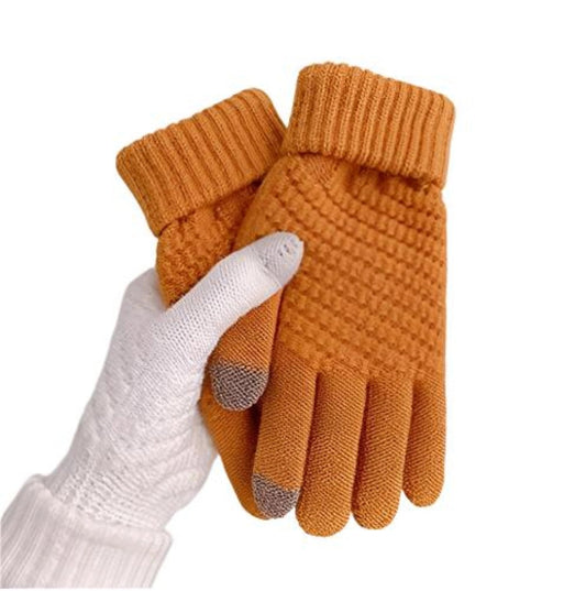 Winter Driving Gloves: Orange, Textured, Insulated, Touchscreen Compatible, Non-Slip
 - ModishWorld