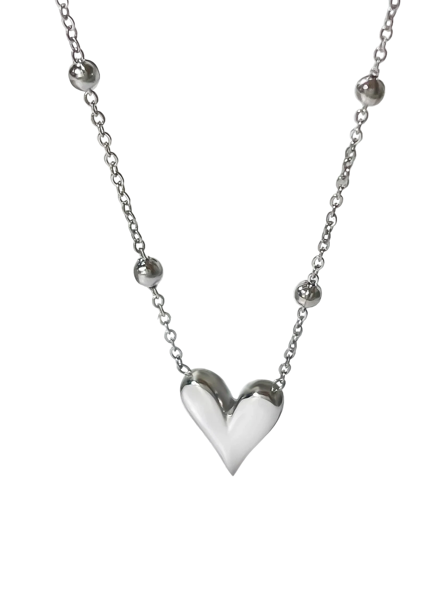 Elegant Romantic Heart Pendant Necklace, 18K Gold Plated - Dainty Gift
 - ModishWorld
