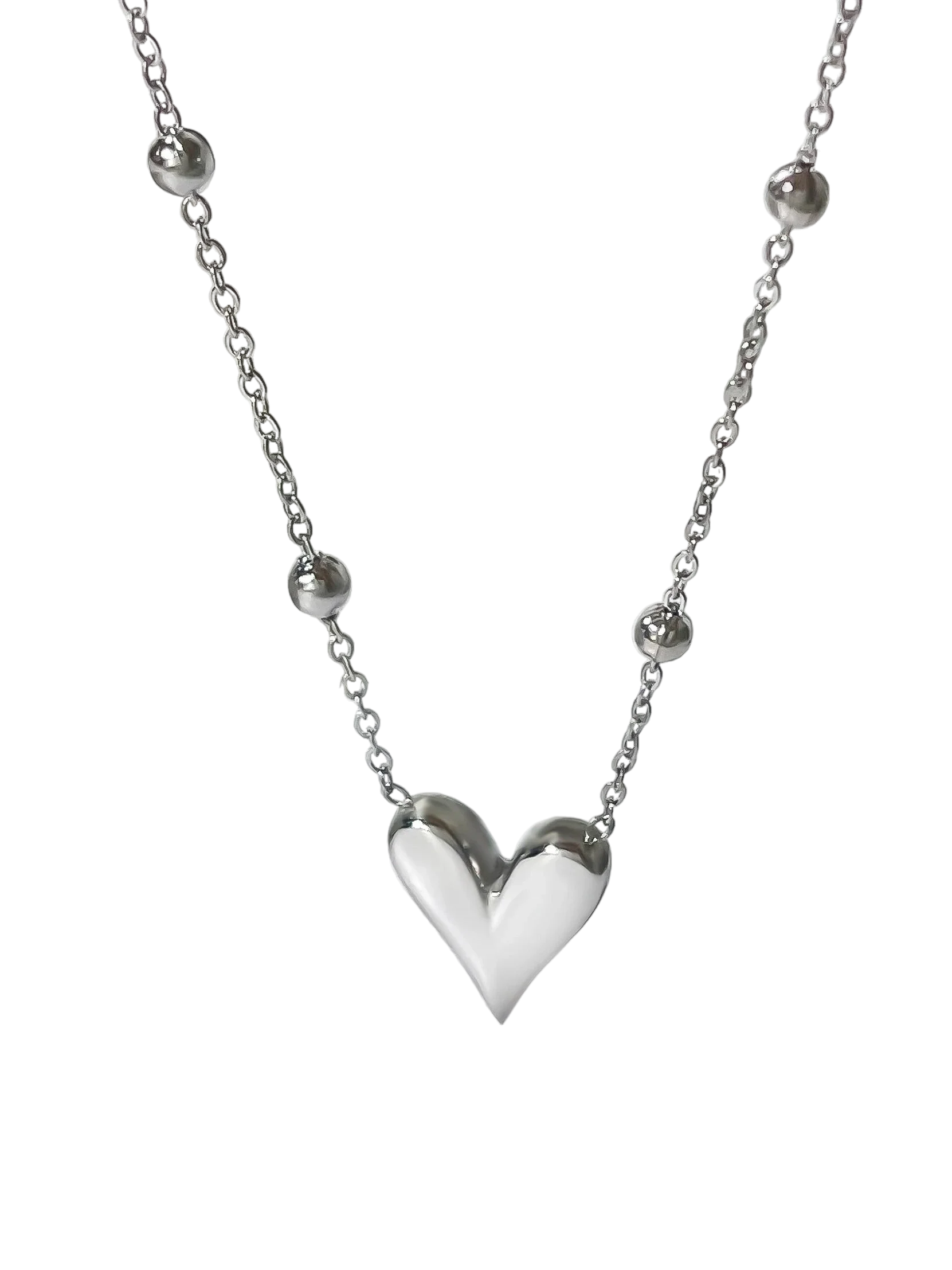 Elegant Romantic Heart Pendant Necklace, 18K Gold Plated - Dainty Gift
 - ModishWorld