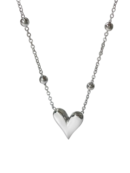 Elegant Romantic Heart Pendant Necklace, 18K Gold Plated - Dainty Gift
 - ModishWorld