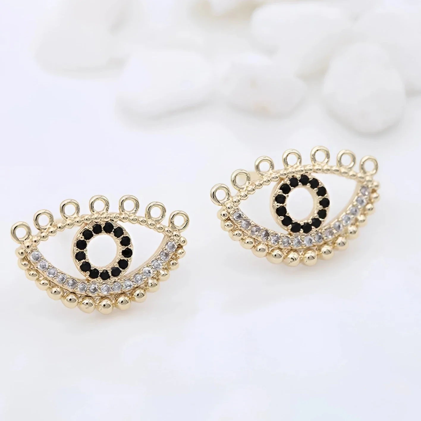 Stylish Gold Beaded Evil Eye Earrings: A Protective Charm
 - ModishWorld