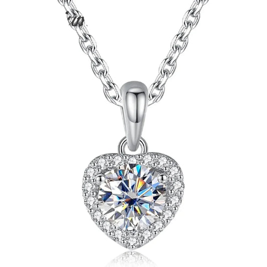 Elegant Romantic Trumium 925 Sterling Silver Heart Necklace Gift
 - ModishWorld