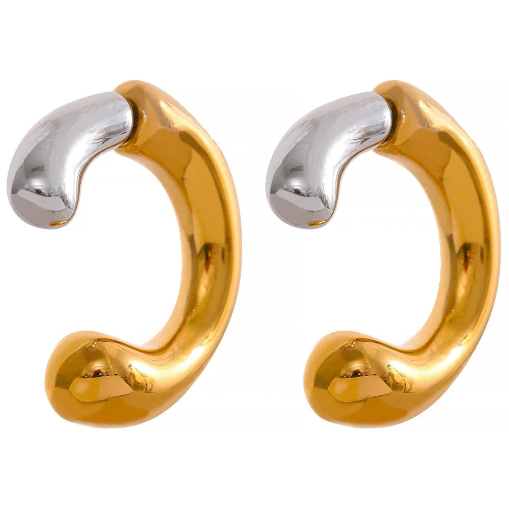 Stylish Gold and Silver Hoop Earrings – Designer Fashion Jewelry
 - ModishWorld