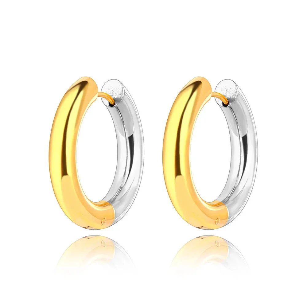 Hypoallergenic Hoop Earrings in Gold and Silver Stainless Steel
 - ModishWorld