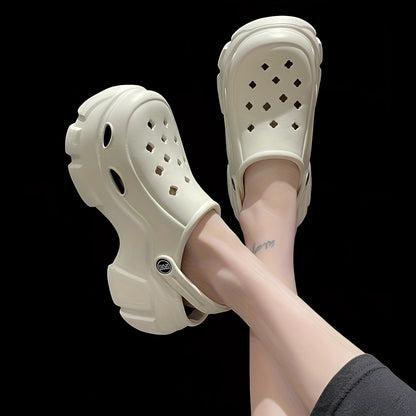 Comfortable, Breathable, White Foam Clogs with Slip-Resistant Soles for Gardening
 - ModishWorld