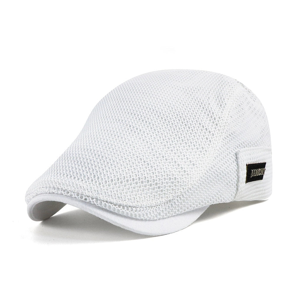 Adjustable White Mesh Hat: Breathable, Lightweight, UV Sun Protection
 - ModishWorld