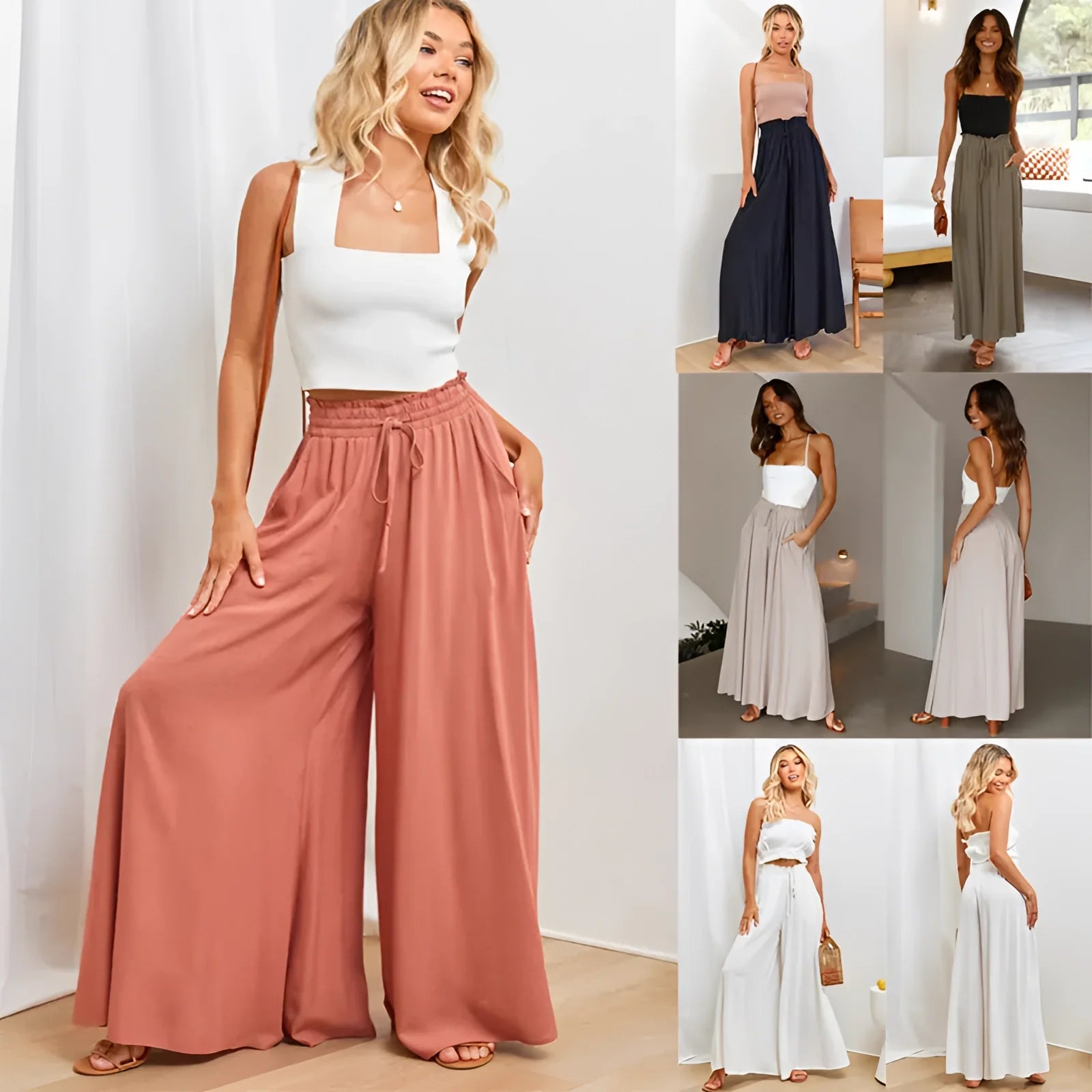 Women's Wide-Leg Palazzo Pants & Convertible Skirt: Summer Beachwear
 - ModishWorld
