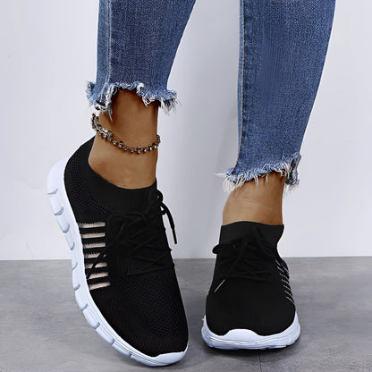 Lightweight Breathable Black Mesh Running Shoes for Women
 - ModishWorld