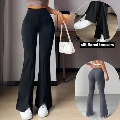 Stylish High-Waisted Yoga Pants with Side Slits for Women - Perfect for the Gym
 - ModishWorld