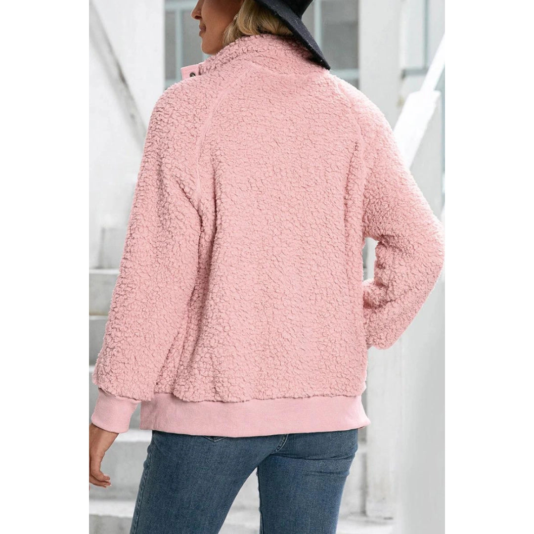 Lightweight Pink Fleece Jacket for Women: Comfortable Winter Clothing
 - ModishWorld