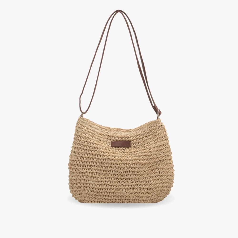 Handwoven Straw Hobo Bag, Eco-Friendly Natural Fiber Purse
 - ModishWorld