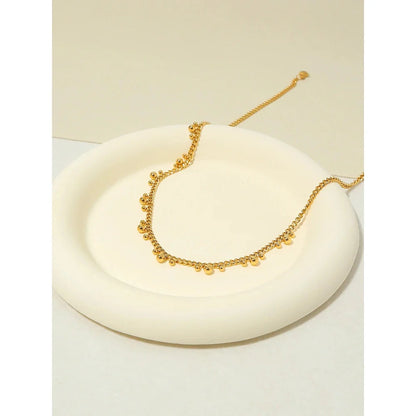 Luxury Gold Bead Necklace by YA-CHAN - Designer Textured Jewelry
 - ModishWorld