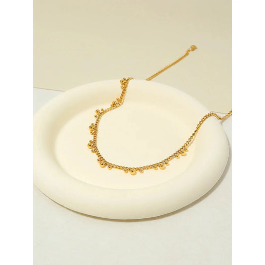 Luxury Gold Bead Necklace by YA-CHAN - Designer Textured Jewelry
 - ModishWorld