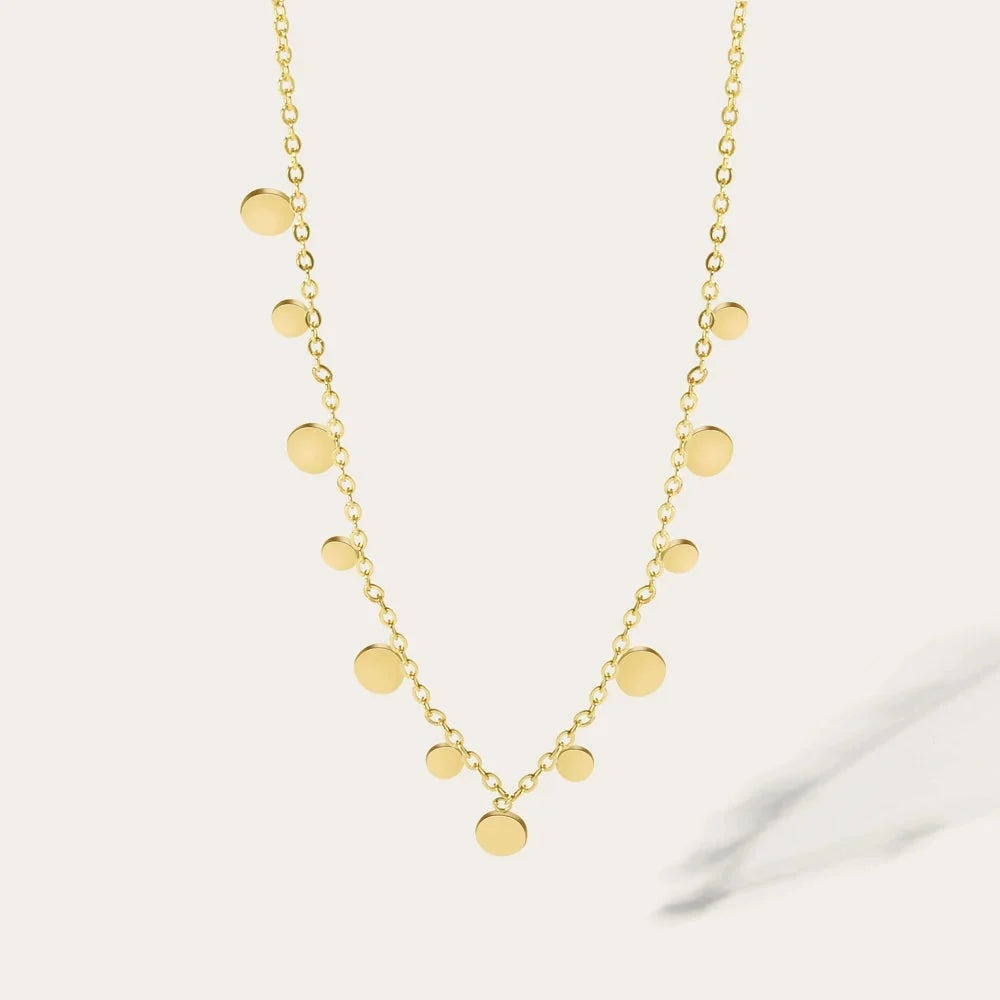 Minimalist Gold Disc Necklace - Elegant Designer Jewelry
 - ModishWorld