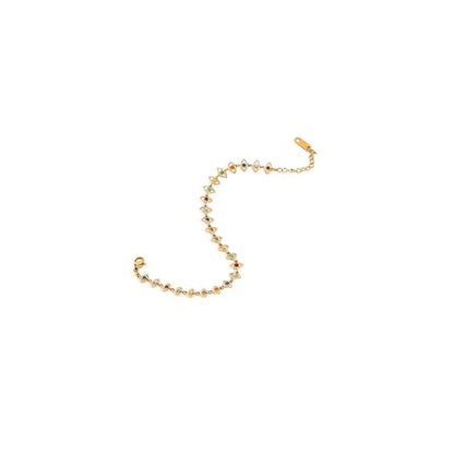 Luxury 18K Gold-Plated Necklace with Multicolor Gemstones – Perfect Gift
 - ModishWorld