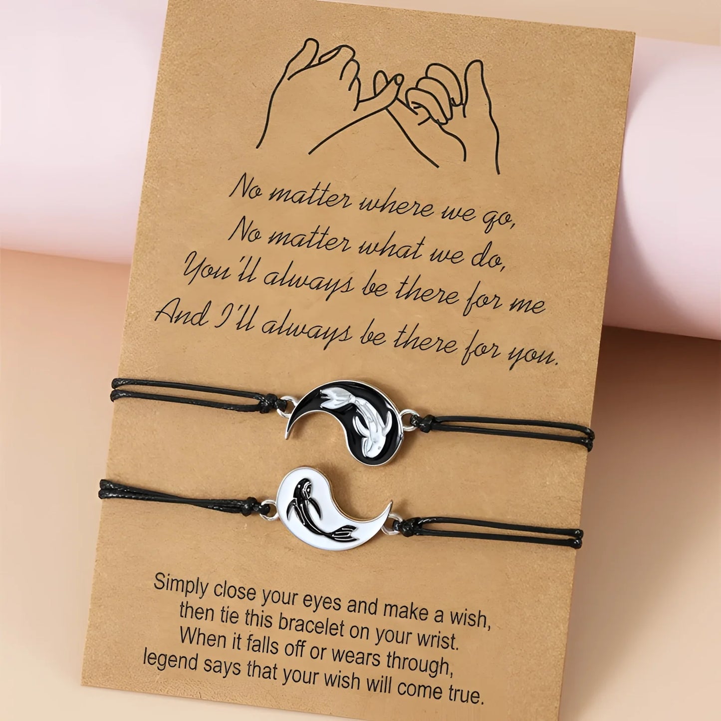 Matching Best Friend Yin Yang Bracelets - Adjustable
 - ModishWorld