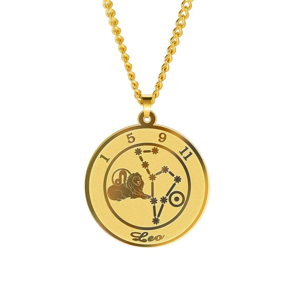 Custom Horoscope Necklaces with Zodiac Gold Astrology Charms
 - ModishWorld