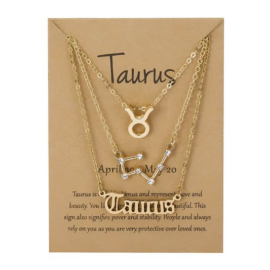 Astrology Necklace Set: Zodiac Sign Horoscope Gift
 - ModishWorld