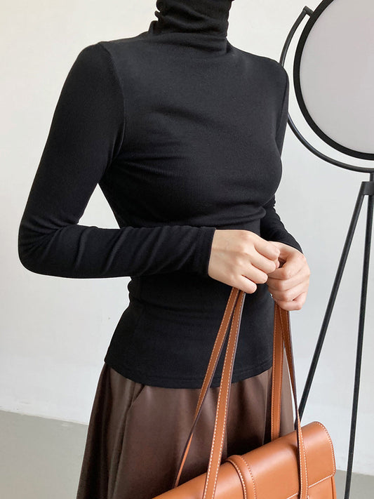 Classic Slim Fit Turtleneck Top - ModishWorld