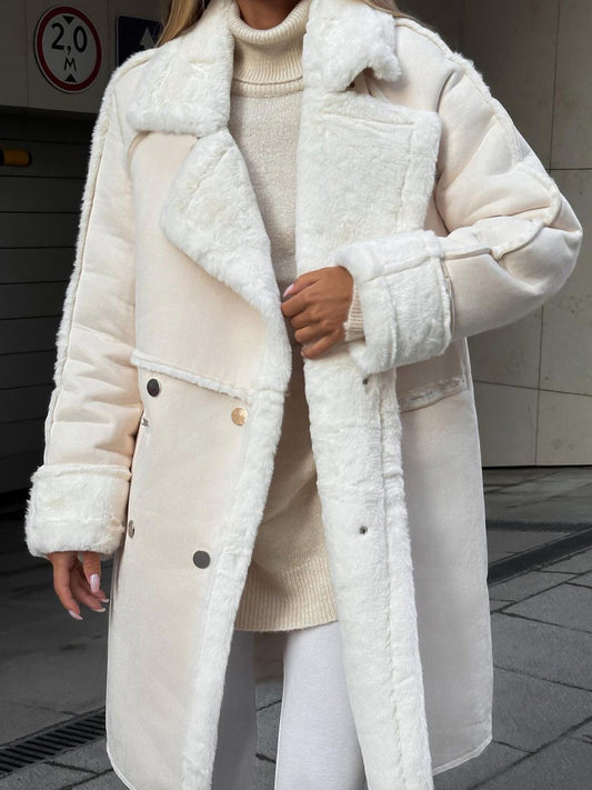 Warm Fuzzy Plus Size Teddy Coat - ModishWorld