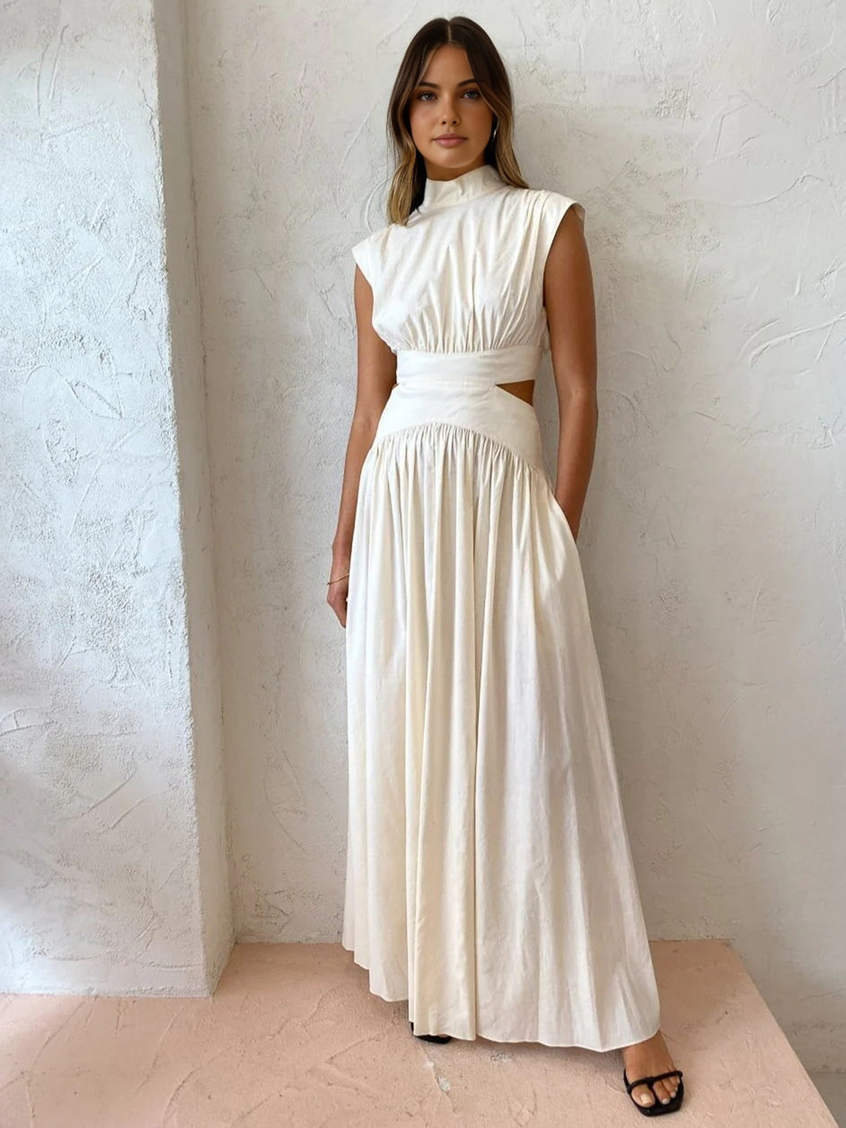 Chic High-Low Maxi Dress for Ladies