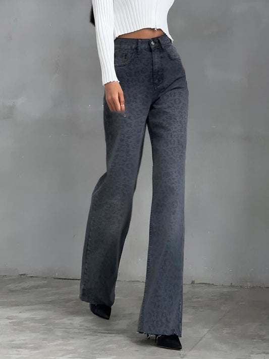 Comfortable High Waist Wide Leg Jeans - ModishWorld