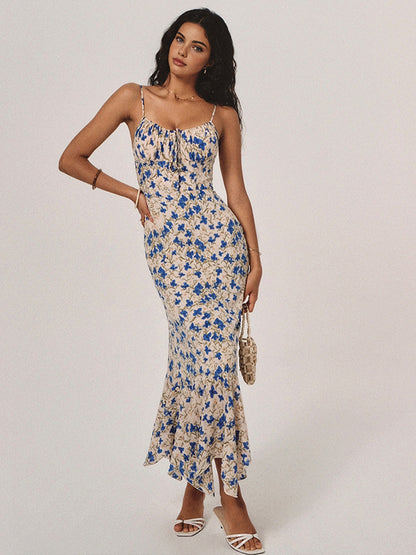 Elegant Flower Print Fit Bodycon Dress for Women - ModishWorld