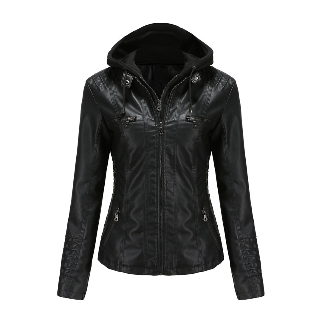 Women's Faux Leather Slim Fit Jacket - ModishWorld